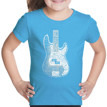 Load image into Gallery viewer, Bass Guitar  - Girl&#39;s Word Art T-Shirt