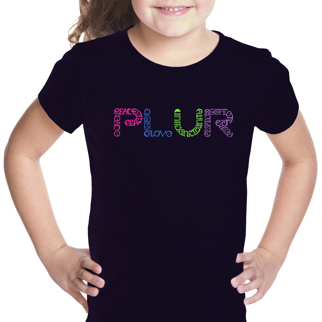 PLUR - Girl's Word Art T-Shirt