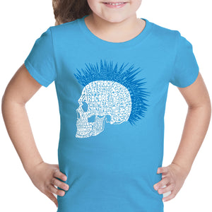 Punk Mohawk - Girl's Word Art T-Shirt