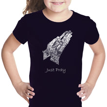 Load image into Gallery viewer, Prayer Hands - Girl&#39;s Word Art T-Shirt