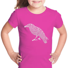 Load image into Gallery viewer, Edgar Allan Poe&#39;s The Raven - Girl&#39;s Word Art T-Shirt
