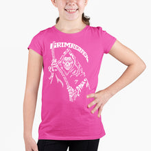 Load image into Gallery viewer, Grim Reaper  - Girl&#39;s Word Art T-Shirt