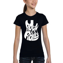 Load image into Gallery viewer, Rock And Roll Guitar - Girl&#39;s Word Art T-Shirt