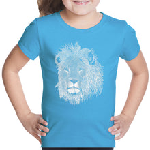 Load image into Gallery viewer, Lion  - Girl&#39;s Word Art T-Shirt