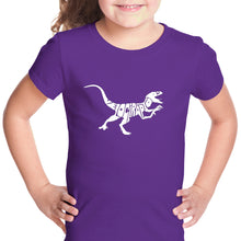 Load image into Gallery viewer, Velociraptor - Girl&#39;s Word Art T-Shirt