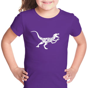 Velociraptor - Girl's Word Art T-Shirt