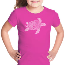 Load image into Gallery viewer, Turtle - Girl&#39;s Word Art T-Shirt