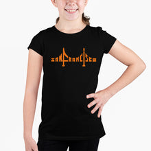 Load image into Gallery viewer, San Francisco Bridge  - Girl&#39;s Word Art T-Shirt