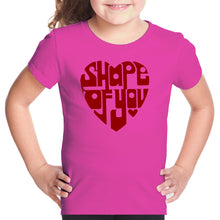 Load image into Gallery viewer, Shape of You  - Girl&#39;s Word Art T-Shirt