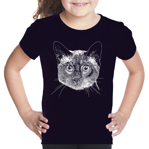 Siamese Cat  - Girl's Word Art T-Shirt