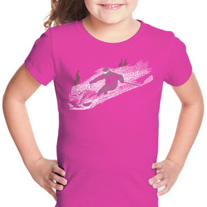 Ski - Girl's Word Art T-Shirt