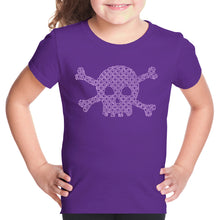 Load image into Gallery viewer, XOXO Skull  - Girl&#39;s Word Art T-Shirt