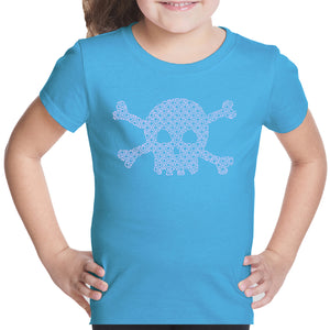 XOXO Skull  - Girl's Word Art T-Shirt