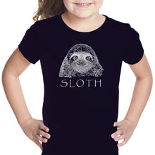 Load image into Gallery viewer, Sloth - Girl&#39;s Word Art T-Shirt