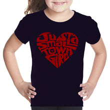 Load image into Gallery viewer, Just a Small Town Girl  - Girl&#39;s Word Art T-Shirt