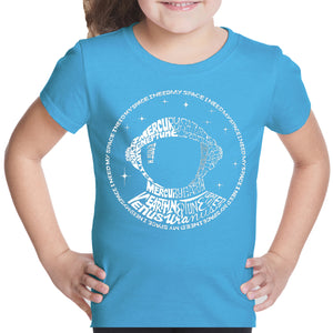 I Need My Space Astronaut - Girl's Word Art T-Shirt