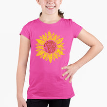 Load image into Gallery viewer, Sunflower  - Girl&#39;s Word Art T-Shirt