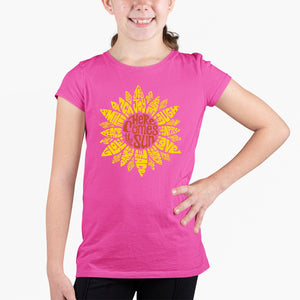 Sunflower  - Girl's Word Art T-Shirt