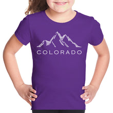 Load image into Gallery viewer, Colorado Ski Towns  - Girl&#39;s Word Art T-Shirt