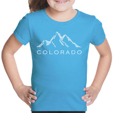 Load image into Gallery viewer, Colorado Ski Towns  - Girl&#39;s Word Art T-Shirt