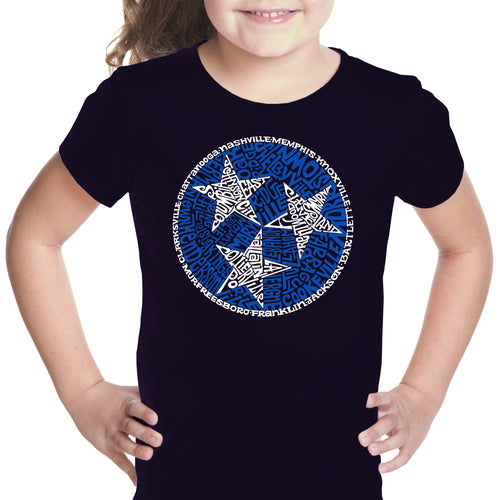 Tennessee Tristar - Girl's Word Art T-Shirt