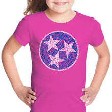 Load image into Gallery viewer, Tennessee Tristar - Girl&#39;s Word Art T-Shirt