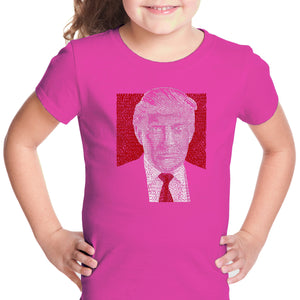 TRUMP Make America Great Again - Girl's Word Art T-Shirt