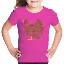 Load image into Gallery viewer, Thanksgiving - Girl&#39;s Word Art T-Shirt