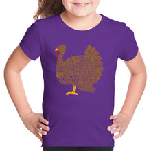 Load image into Gallery viewer, Thanksgiving - Girl&#39;s Word Art T-Shirt