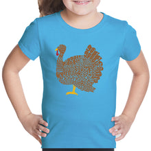 Load image into Gallery viewer, Thanksgiving - Girl&#39;s Word Art T-Shirt