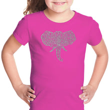 Load image into Gallery viewer, Tusks - Girl&#39;s Word Art T-Shirt