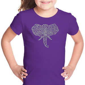 Tusks - Girl's Word Art T-Shirt