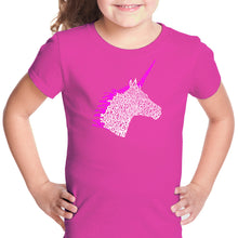Load image into Gallery viewer, Unicorn - Girl&#39;s Word Art T-Shirt