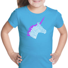 Load image into Gallery viewer, Unicorn - Girl&#39;s Word Art T-Shirt