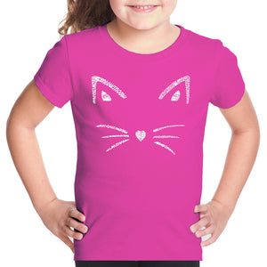 Whiskers  - Girl's Word Art T-Shirt