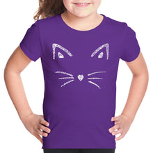 Load image into Gallery viewer, Whiskers  - Girl&#39;s Word Art T-Shirt