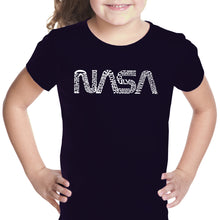 Load image into Gallery viewer, Worm Nasa - Girl&#39;s Word Art T-Shirt