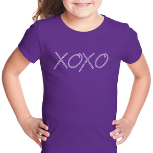 XOXO - Girl's Word Art T-Shirt