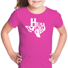Load image into Gallery viewer, Hey Yall - Girl&#39;s Word Art T-Shirt