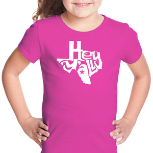 Hey Yall - Girl's Word Art T-Shirt