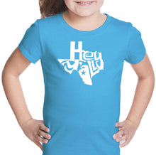 Load image into Gallery viewer, Hey Yall - Girl&#39;s Word Art T-Shirt
