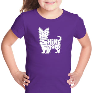 Yorkie - Girl's Word Art T-Shirt