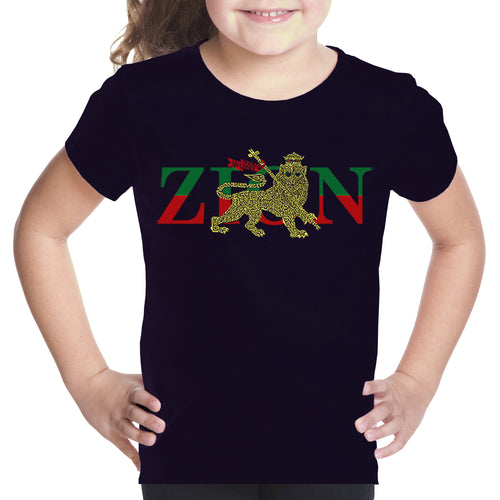 Zion One Love - Girl's Word Art T-Shirt