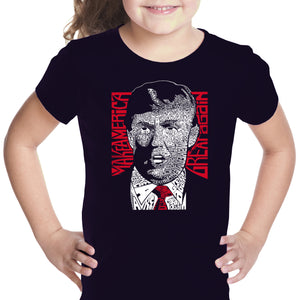 TRUMP Make America Great Again - Girl's Word Art T-Shirt