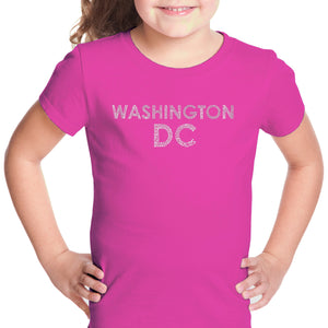 WASHINGTON DC NEIGHBORHOODS - Girl's Word Art T-Shirt
