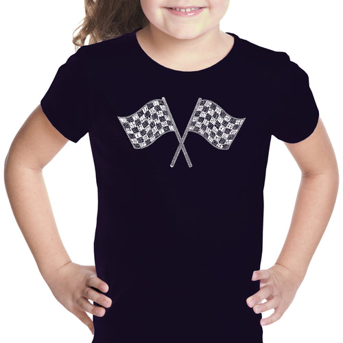 NASCAR NATIONAL SERIES RACE TRACKS - Girl's Word Art T-Shirt
