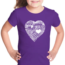 Load image into Gallery viewer, LOVE IN 44 DIFFERENT LANGUAGES - Girl&#39;s Word Art T-Shirt