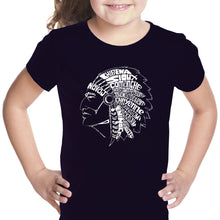 Load image into Gallery viewer, POPULAR NATIVE AMERICAN INDIAN TRIBES - Girl&#39;s Word Art T-Shirt