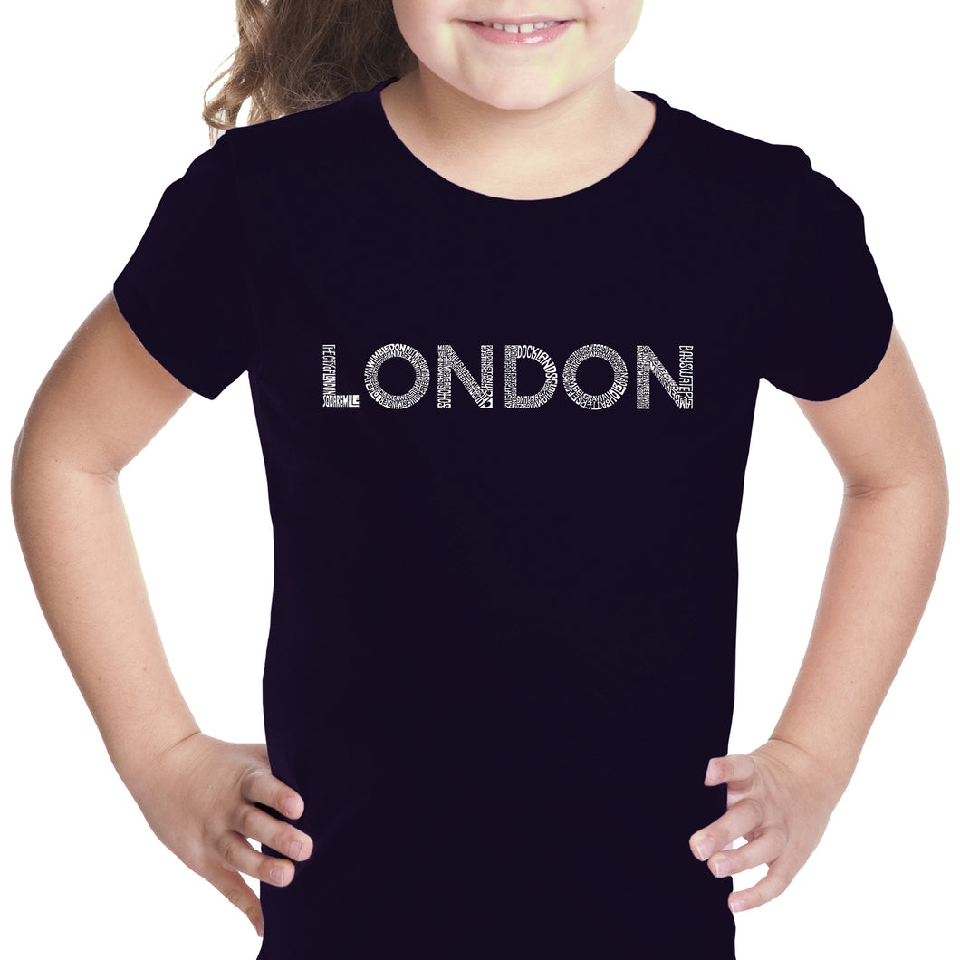 LONDON NEIGHBORHOODS - Girl's Word Art T-Shirt
