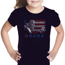 Load image into Gallery viewer, OBAMA AMERICA THE BEAUTIFUL - Girl&#39;s Word Art T-Shirt
